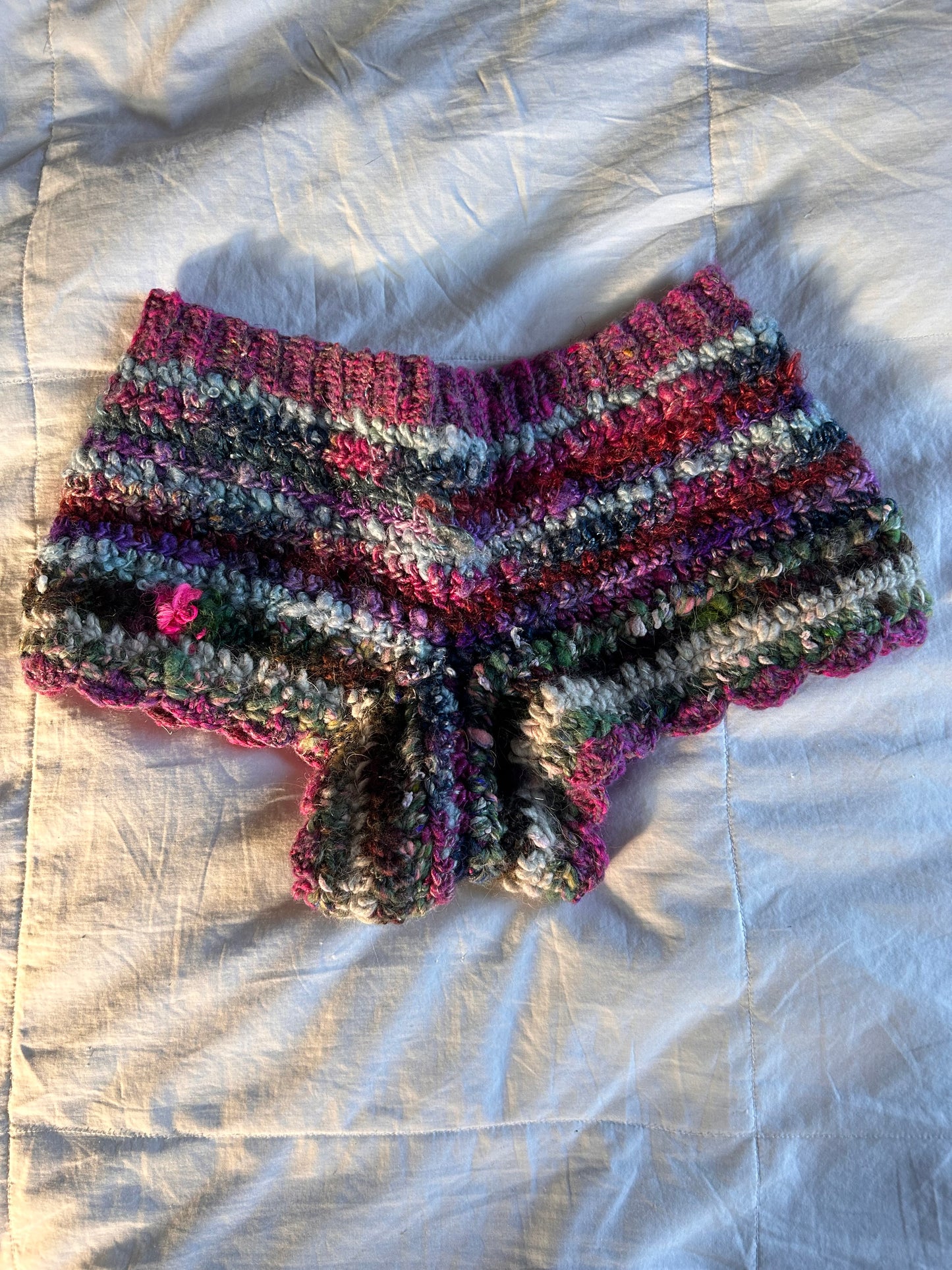 Handspun Crochet Mini Shorts